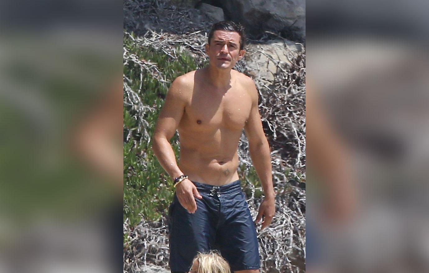 //orlando bloom blonde bikini beach