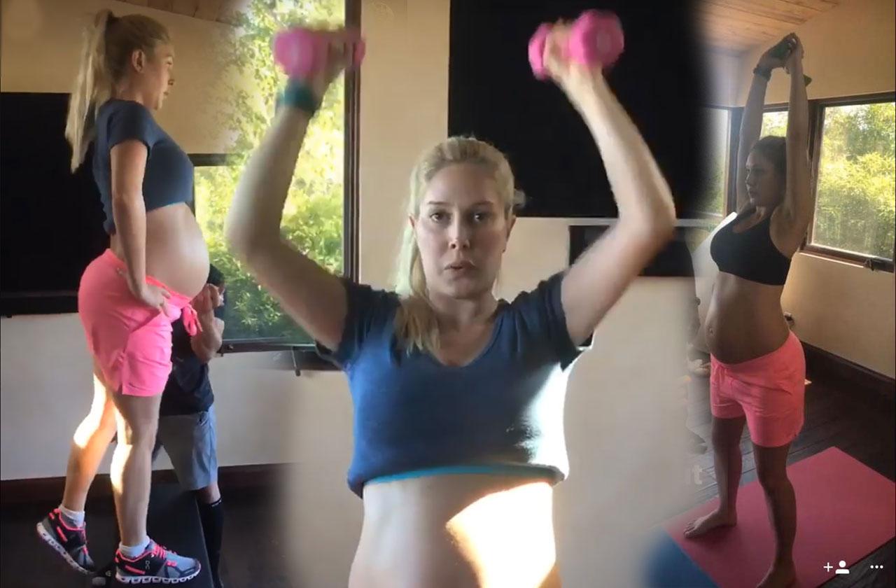 Heidi Montag Baby Bump Workout