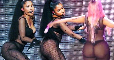 Nicki Minaj Shows Off Her Butt On Stage