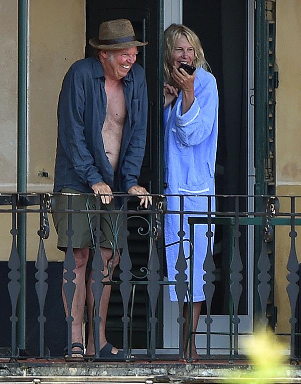 //daryl hannah neil young romantic getaway portofino italy