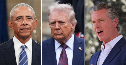 Split photo of Barack Obama, Donald Trump, Gavin Newsom