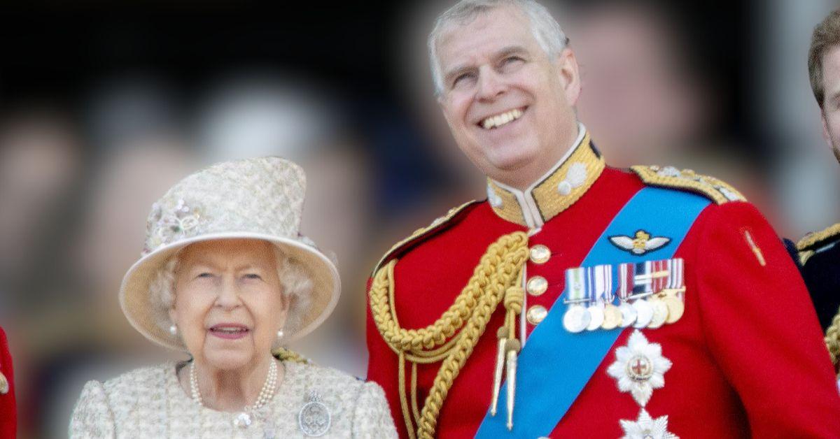 Photo of Prince Andrew and Queen Elizabeth