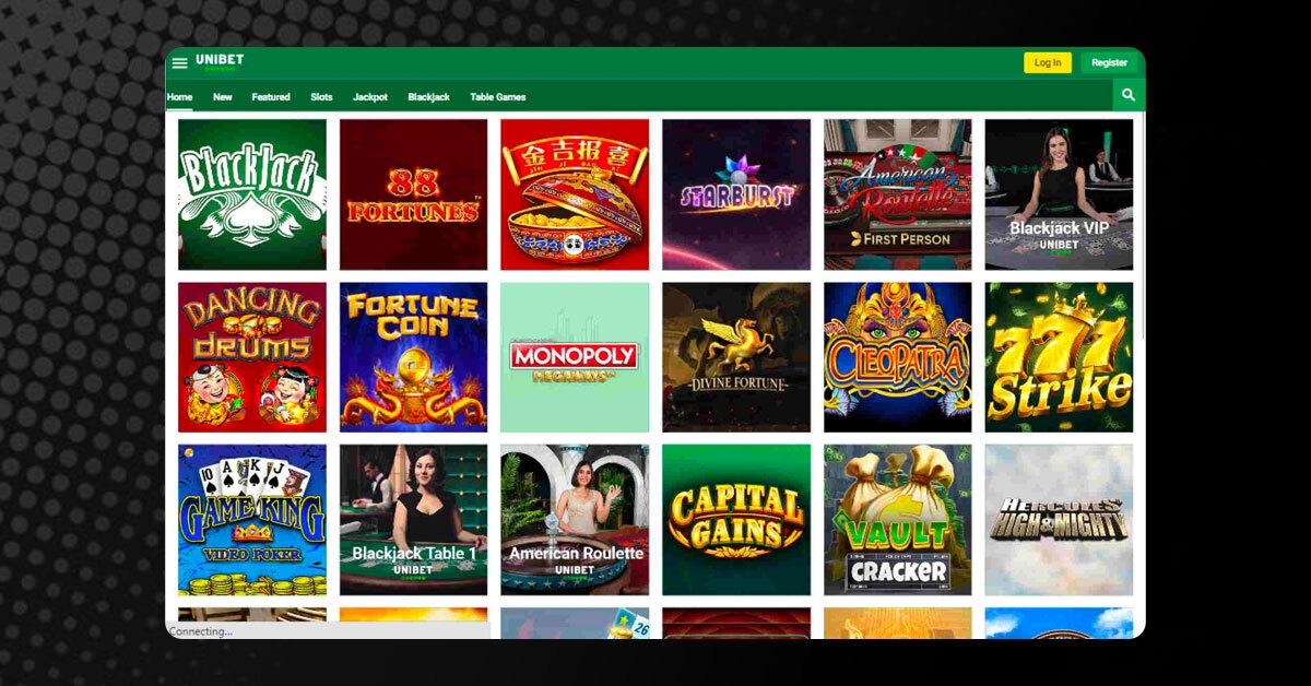 Unibet Casino promo, 100% deposit match up to $1,000