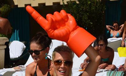 //jennie garth bikini azure pool vegas