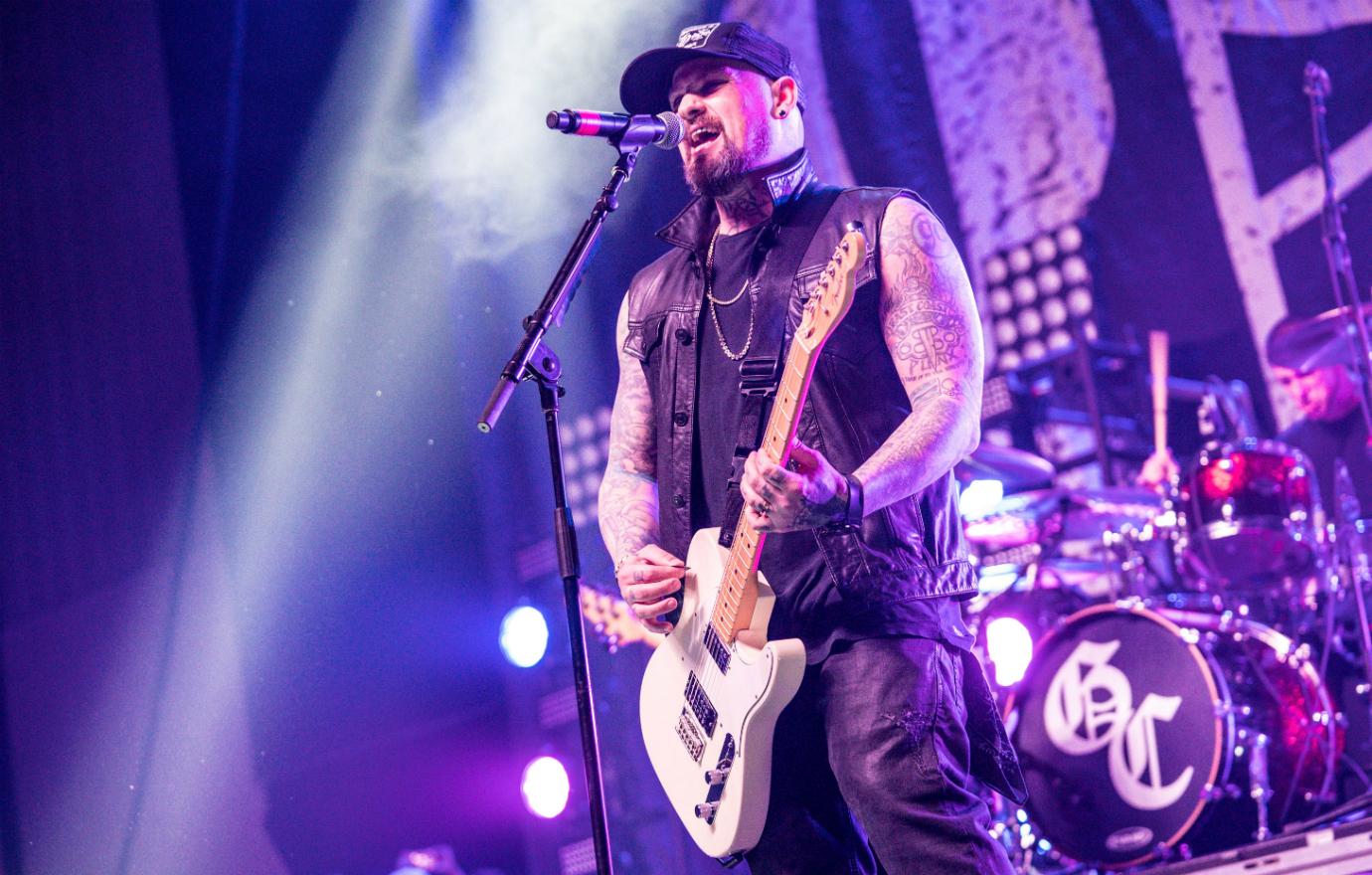 Benji Madden of Good Charlotte performed at OC Fair & Events Center on March 17, 2018 in Costa Mesa, California.