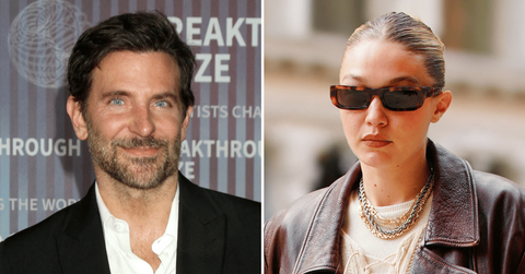 Split photo of Bradley Cooper and Gigi Hadid