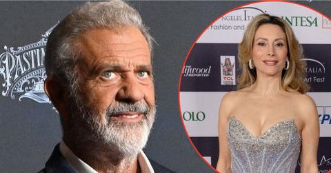 Split photo of Mel Gibson and Antonella Salvucci