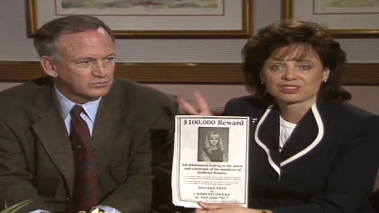 Photo of John and Patsy's press interview May 2, 1997