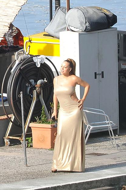 Mariah Carey Rocks A Nude Dress