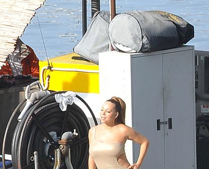 Mariah Carey Rocks A Nude Dress