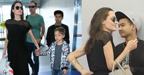 //angelina jolie scary skinny arms legs airport nyc pp