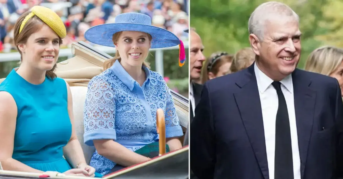 Photo of Andrew Windsory, Princess Beatrice and Eugenie