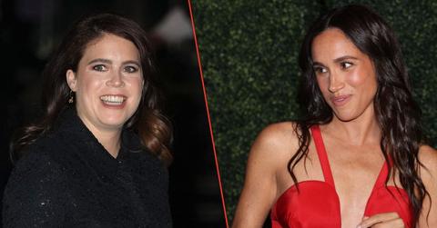 Split photo of Meghan Markle and Princess Eugenie