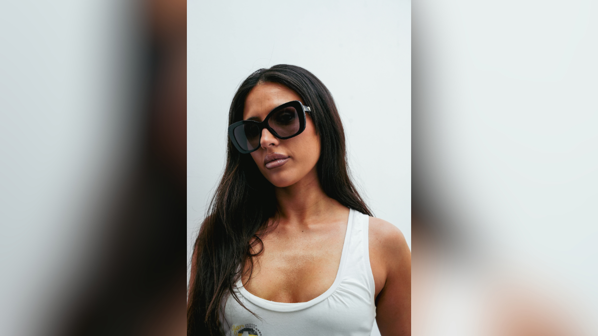 Woman Wearing Oversized Sunglasses