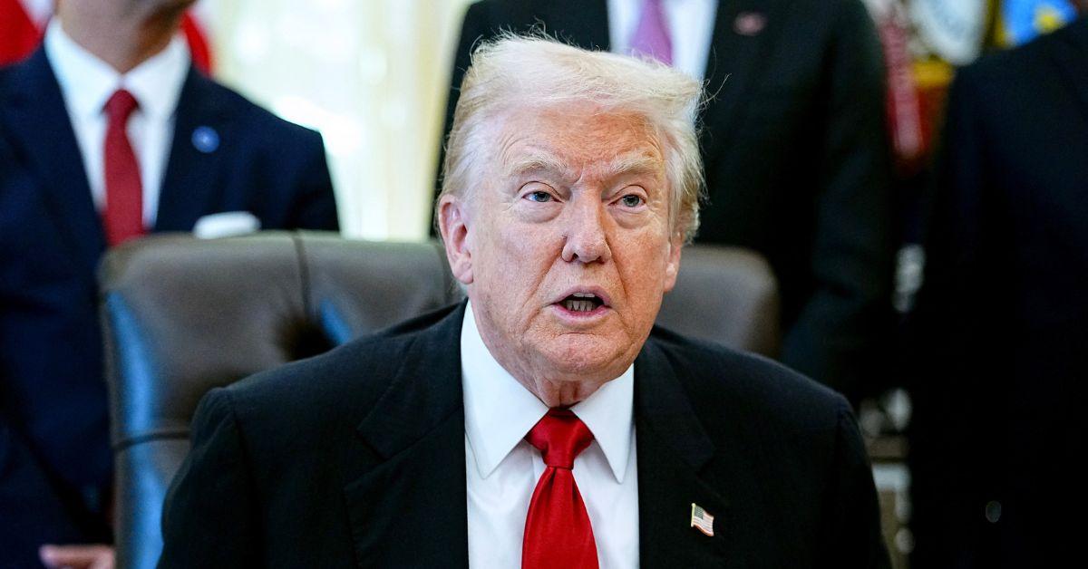 image of President Trump was in Washington, D.C., at the time of the late-night security scare.