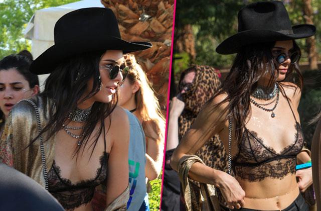 //kendall jenner coachella nip slip sheer bra pp