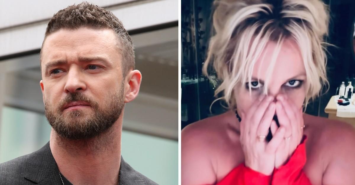 Composite photo of Justin Timberlake, Britney Spears