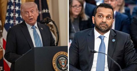 Split photos of Donald Trump and Kash Patel