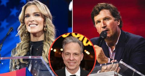 split image of Megyn Kelly / Tucker Carlson / Jake Tapper