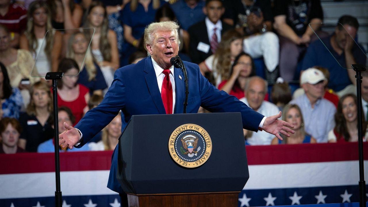 Image of Donald Trump recently threatened to cancel renovations to the Kennedy Center unless his name is added to it.