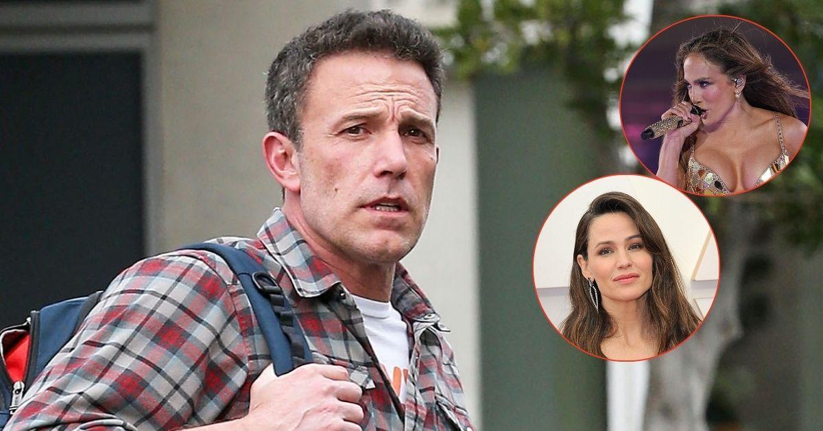 Photo of Ben Affleck with Jennifer Garner and Jennifer Lopez inserts