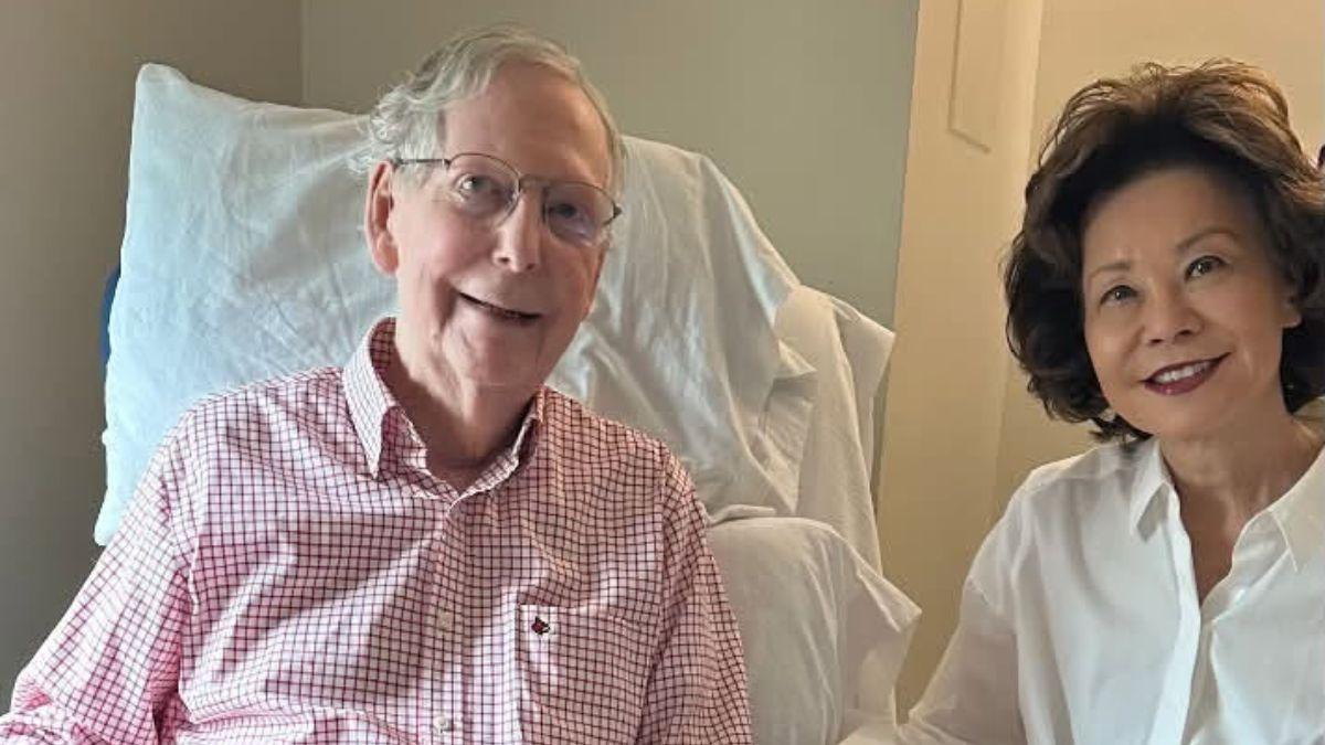 A photo of Mitch McConnell and Elaine Chao