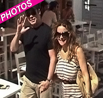 //john travolta kelly preston mikonos greece