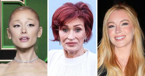 Composite photo of Ariana Grande, Sharon Osbourne, Lindsay Lohan
