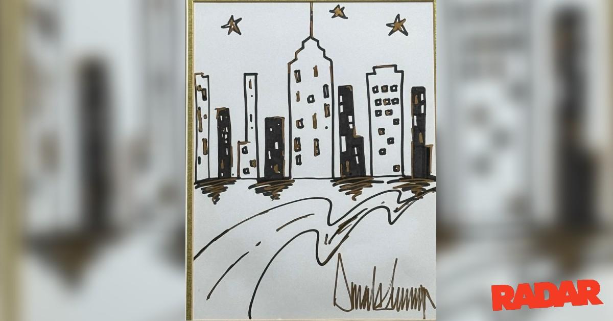 Trump's drawing is up for auction.
