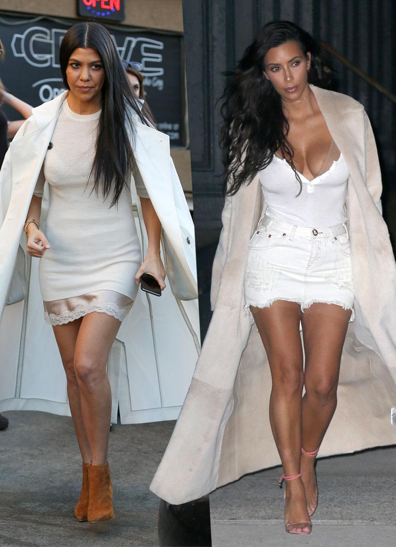 Kim Kardashian Kourtney Kardashian Boobs See Through Dress Stealing Looks