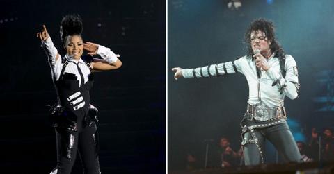 Composite photo of Janet Jackson and Michael Jackson