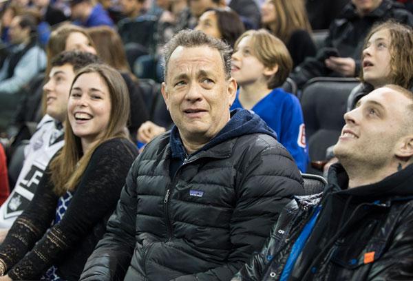 Tom Hanks & Son Hockey Game Photos -- Chet Hanks Rehab