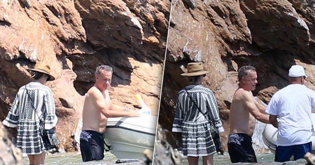 Tom Hanks Shirtless Wife Vacation Greece