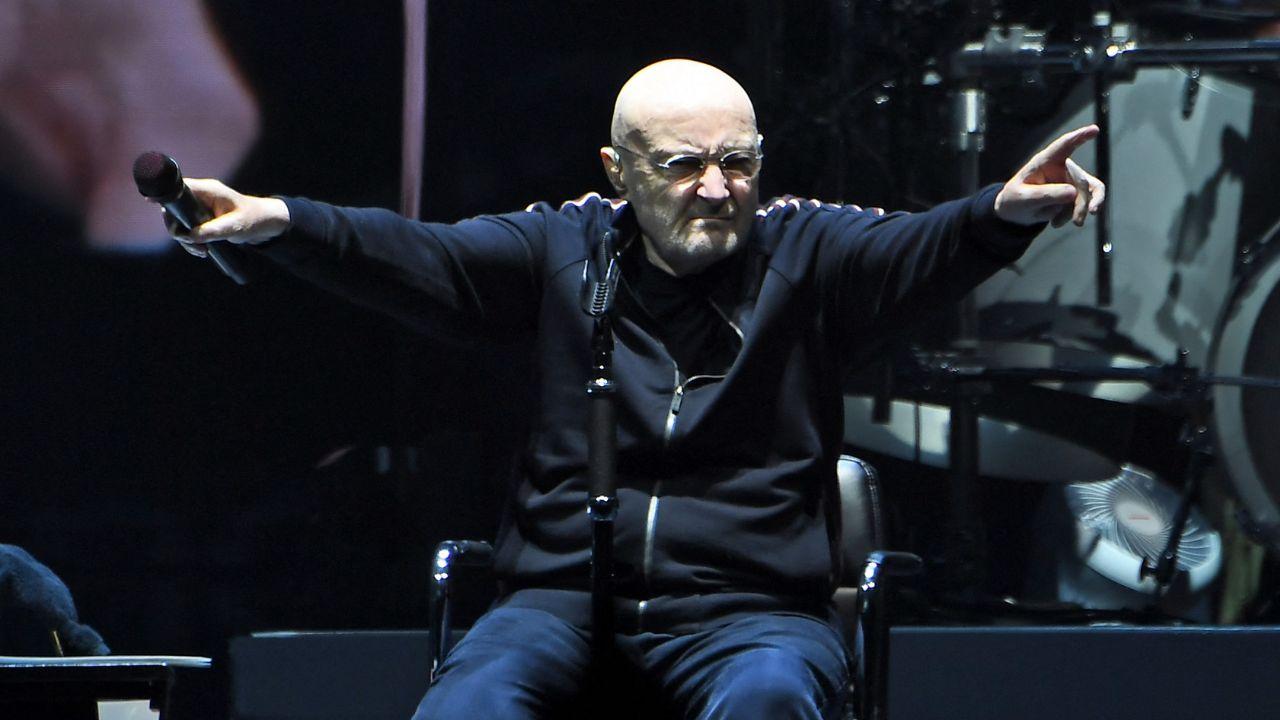 image of Phil Collins spent seven months in a Swiss hospital after being rushed back into intensive care.