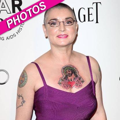 Sinead O Connor Shows Off New Look Shaved Head Tattoo