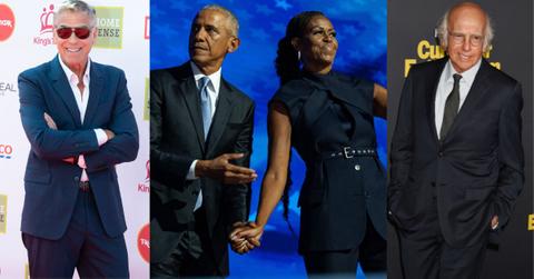 photo of george clooney, barack and michelle obama