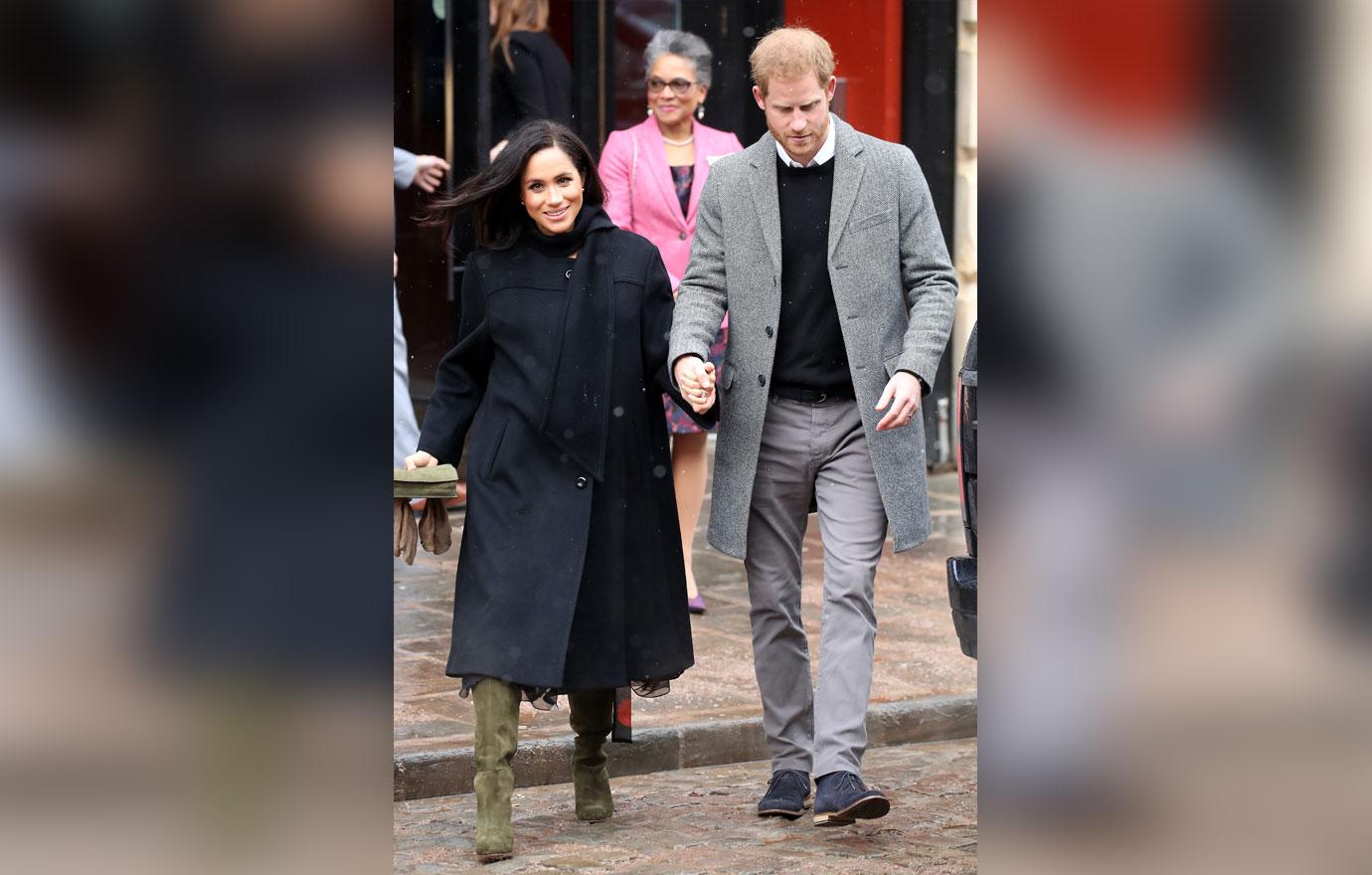 Meghan Markle Prince Harry Bristol Snow PDA