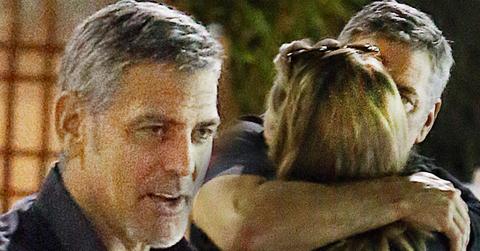 //george clooney kissing mystery woman blonde pp