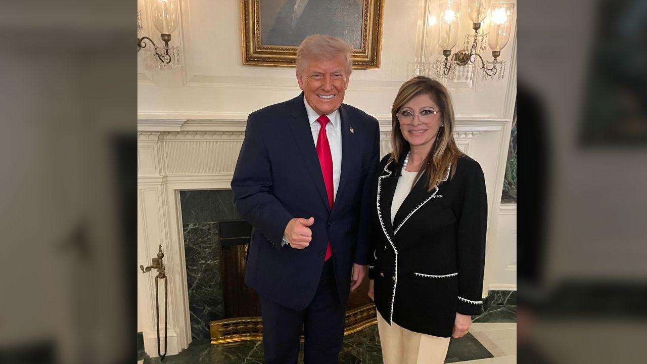 Photo of Donald Trump and  Maria Bartiromo