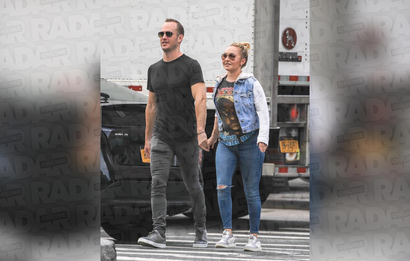 Hayden Panettiere and boyfriend's brother are spotted in New York City.