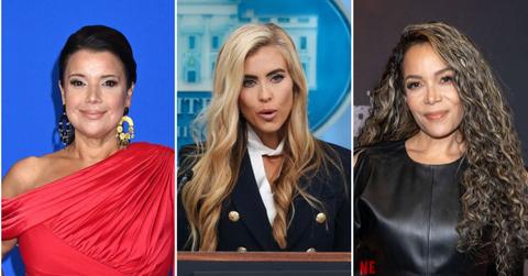 A photo of Ana Navarro alongside a photo of Katie Zacharia alongside a photo of Sunny Hostin