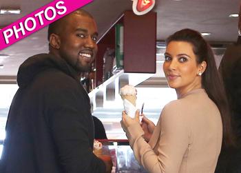 //kanye kim ice cream cannes