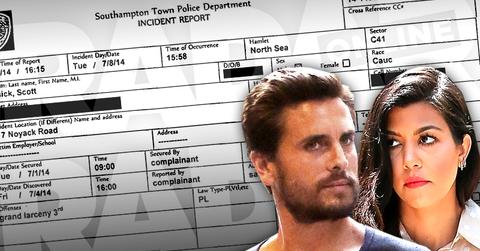 //scott disick kourtney kardashian khloe hamptons mansion burglary police report pp sl