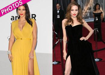 //kim kardashian leg angelina jolie