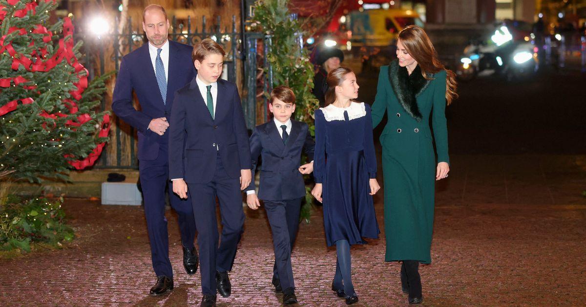 Photo of The Prince and Princess of Wales with Prince George, Princess Charlotte and Prince Louis