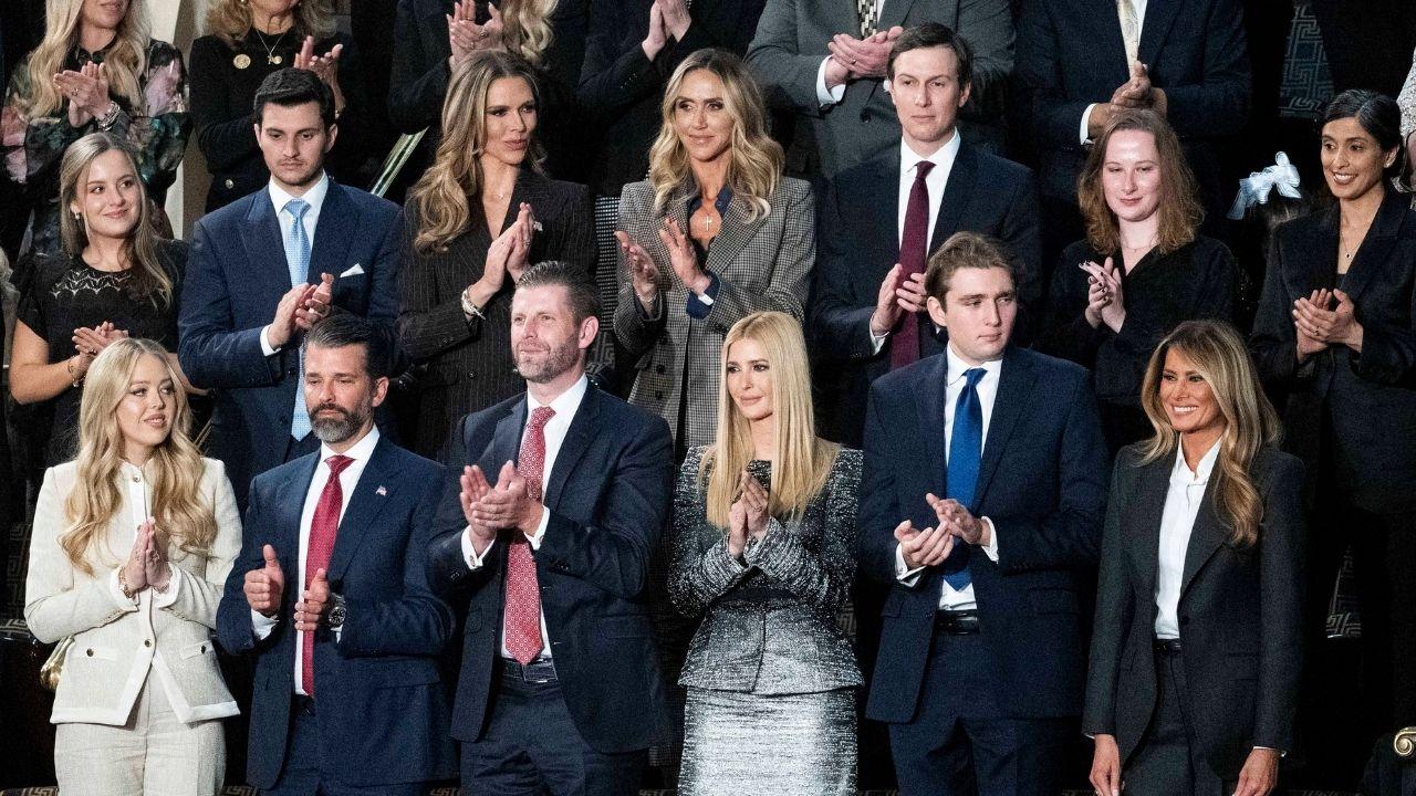 A photo of the immediate family of Donald Trump