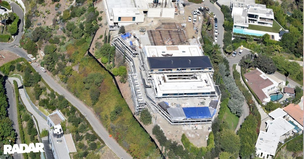 There will be water features in the middle of the driveway