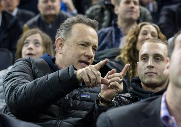 Tom Hanks & Son Hockey Game Photos -- Chet Hanks Rehab