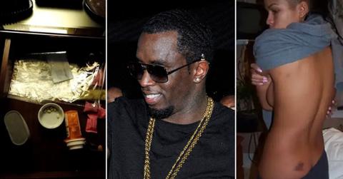 Split photo of evidence, Sean ‘Diddy’ Combs, Cassie Ventura