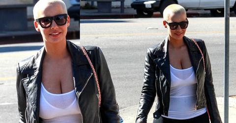 //amber rose sexy leggings low cut top photos pp
